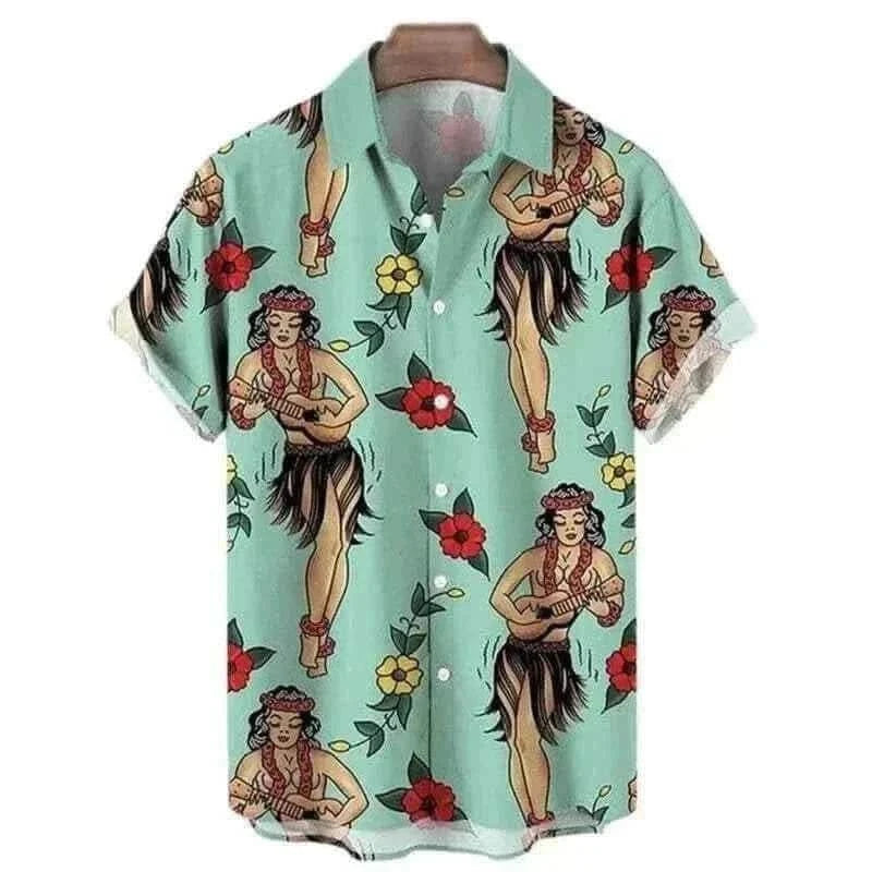  Men's Fashion Style Store Tribal Pattern Men's Shirt Tops Lapel Long Sleeve Closure Men's Casual Shirts Men's Daily Vacation Streetwear
