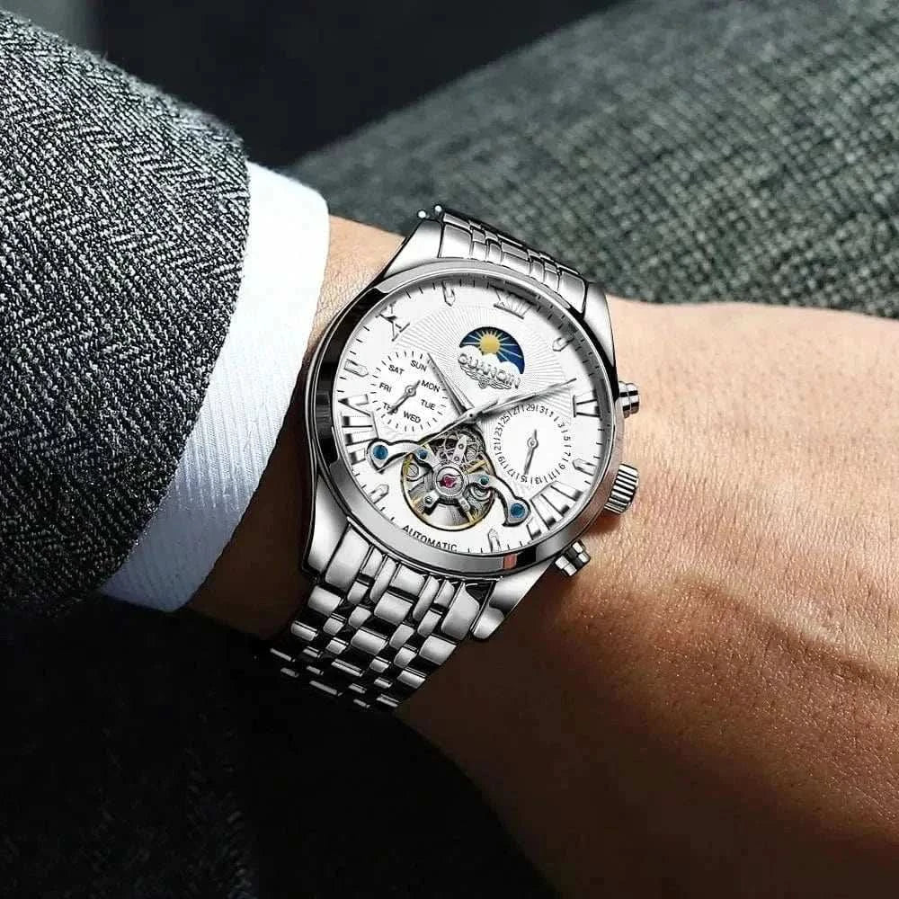 MensFashionStyleStore VINTAGE DESIGN MECHANICAL WATCH WITH SILICONE STRAP