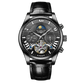 MensFashionStyleStore 16213-all black belt VINTAGE DESIGN MECHANICAL WATCH WITH SILICONE STRAP