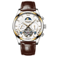 MensFashionStyleStore 16213-gold belt VINTAGE DESIGN MECHANICAL WATCH WITH SILICONE STRAP