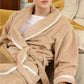 Warm Autumn Winter Flannel Men Bathrobe Thick Long Night Sleepwear Velvet Kimono Robe Men's Clothing Homewear Dressing Gown.
