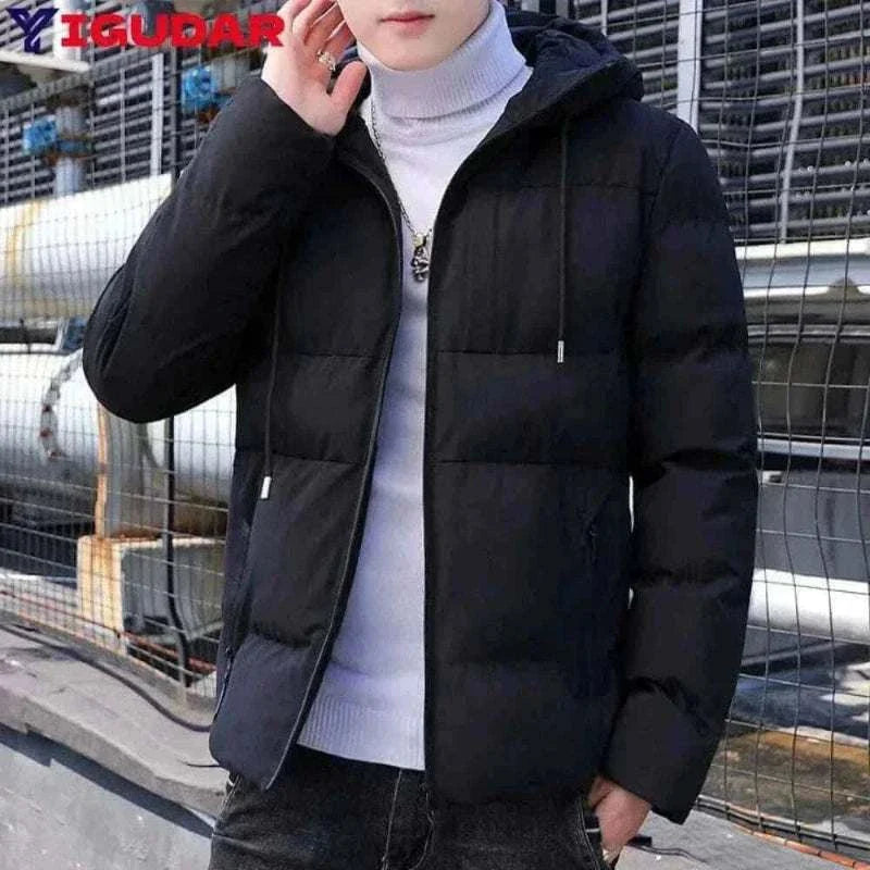 Warm New Casual Fashion Windproof Parka men Jacket y2k streetwear With Hood Men Windbreaker Winter Men Clothes ropa hombre.