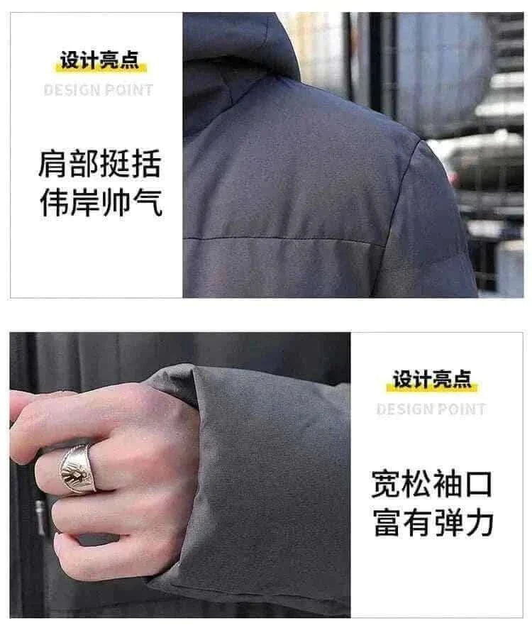 Warm New Casual Fashion Windproof Parka men Jacket y2k streetwear With Hood Men Windbreaker Winter Men Clothes ropa hombre.
