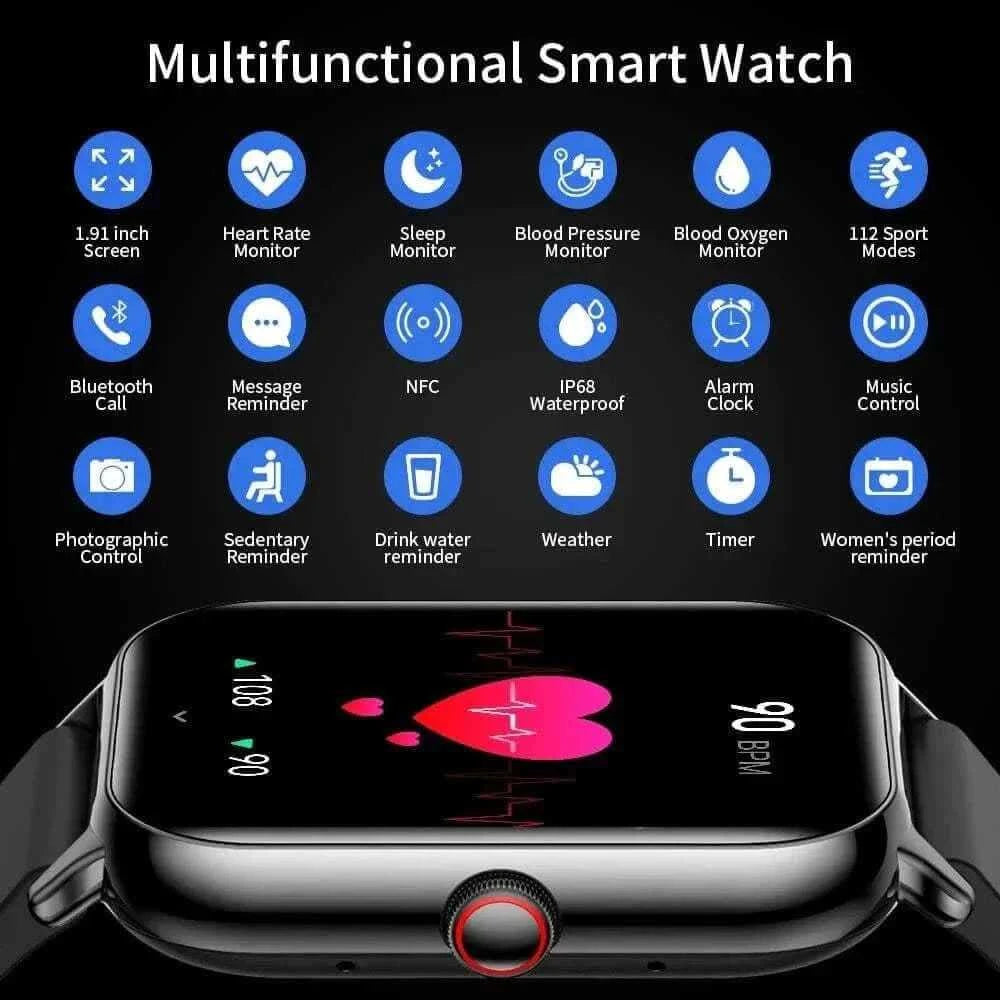 WATERPROOF BLUETOOTH SMARTWATCH.