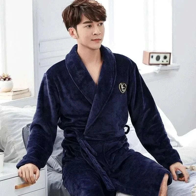 MensFashionStyleStore WINTER FLANNEL BATHROBE
