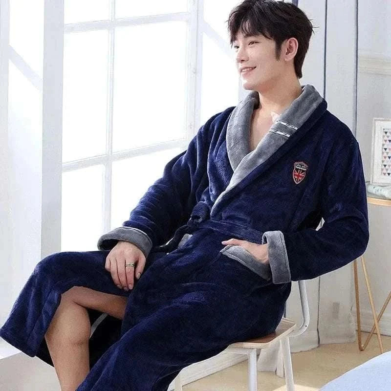 MensFashionStyleStore WINTER FLANNEL BATHROBE