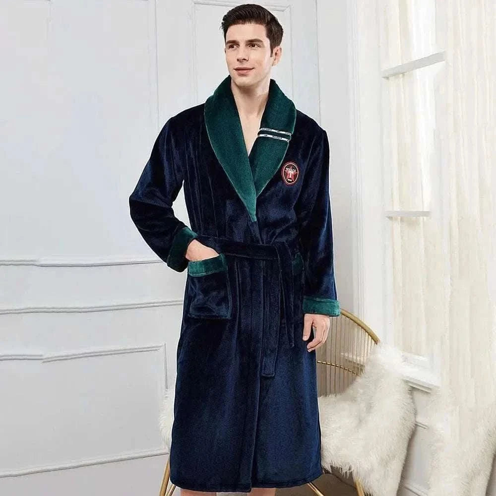MensFashionStyleStore WINTER FLANNEL BATHROBE