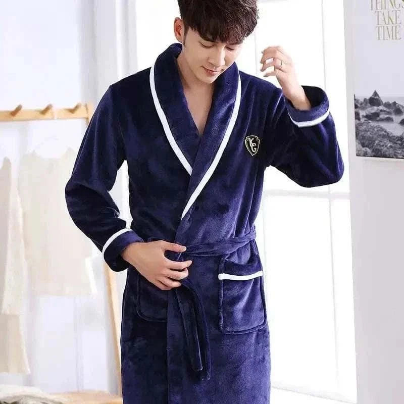 MensFashionStyleStore Style B9 / 3XL WINTER FLANNEL BATHROBE