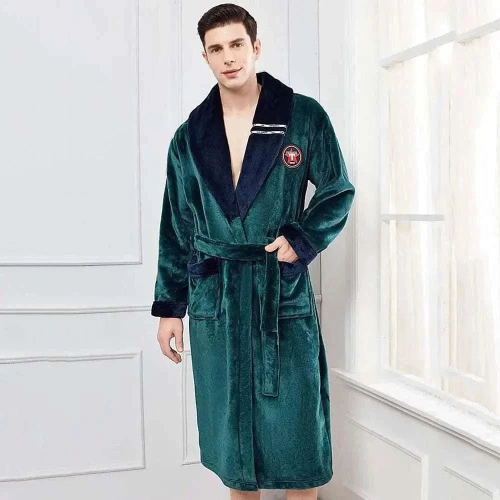 MensFashionStyleStore Style C17 / M WINTER FLANNEL BATHROBE