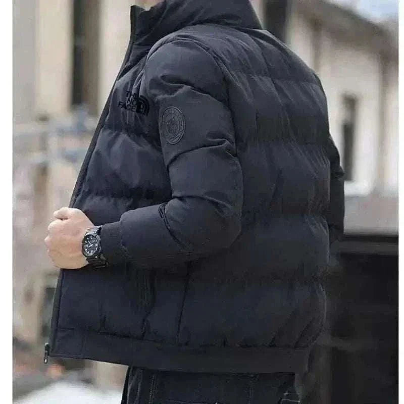 Buy Winter Jackets Stand Collar Warm Down Jacket Street Fashion Casual Brand Men's Parka North Coat.