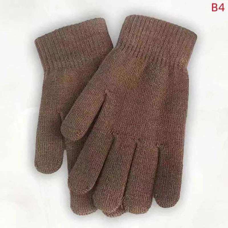 Winter Knitted Gloves Men Women Touch Screen Cold-proof Warm Full Finger Gloves Korean Style All-match Cycling Wool Gloves.