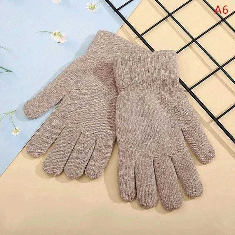 Winter Knitted Gloves Men Women Touch Screen Cold-proof Warm Full Finger Gloves Korean Style All-match Cycling Wool Gloves.