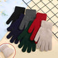 Winter Knitted Gloves Men Women Touch Screen Cold-proof Warm Full Finger Gloves Korean Style All-match Cycling Wool Gloves.