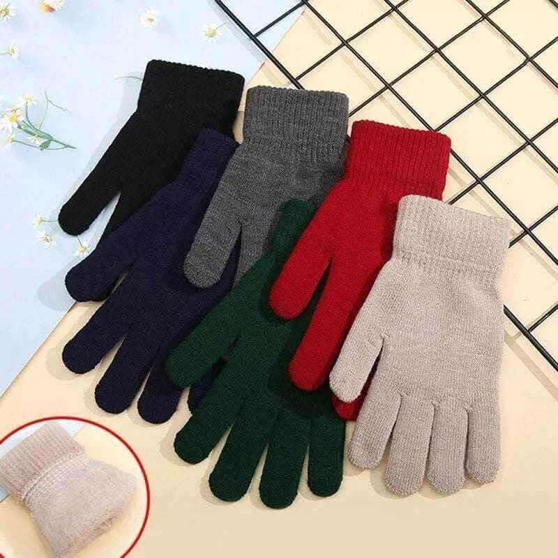 Winter Knitted Gloves Men Women Touch Screen Cold-proof Warm Full Finger Gloves Korean Style All-match Cycling Wool Gloves.