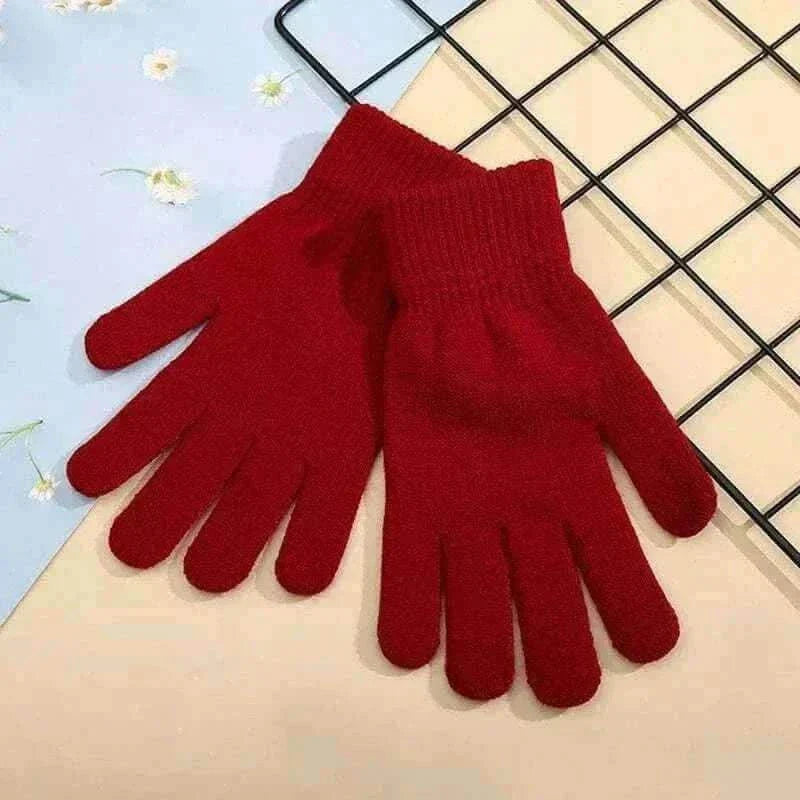 Winter Knitted Gloves Men Women Touch Screen Cold-proof Warm Full Finger Gloves Korean Style All-match Cycling Wool Gloves.