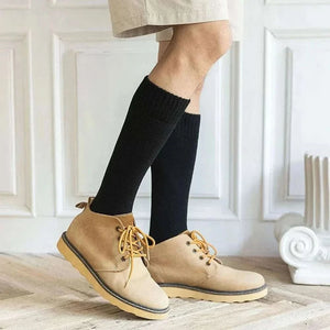 Men's Fashion Style Store Winter Men's New High-Grade Thick Warm Solid Color Wool Material Fashion Casual Calf Long Socks 3 Pair