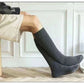 Men's Fashion Style Store Winter Men's New High-Grade Thick Warm Solid Color Wool Material Fashion Casual Calf Long Socks 3 Pair