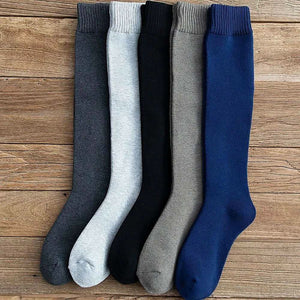 Men's Fashion Style Store Winter Men's New High-Grade Thick Warm Solid Color Wool Material Fashion Casual Calf Long Socks 3 Pair/Keep your feet cozy with men’s warm socks—crafted from soft, insulating materials for maximum comfort and heat retention during cold weather.