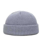 Winter Warm Unisex Wool Beanies Caps Fisherman Hat for Men Short Knit Watch Cap Cuffed Trawler Hats Hip Hop Bonnet.