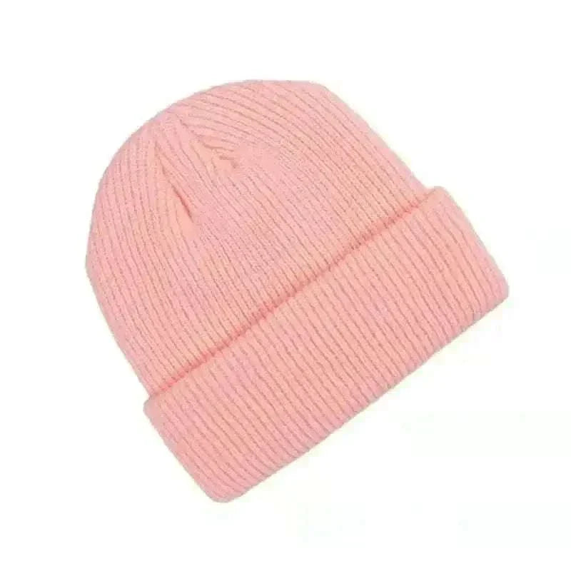 Winter Warm Unisex Wool Beanies Caps Fisherman Hat for Men Short Knit Watch Cap Cuffed Trawler Hats Hip Hop Bonnet.