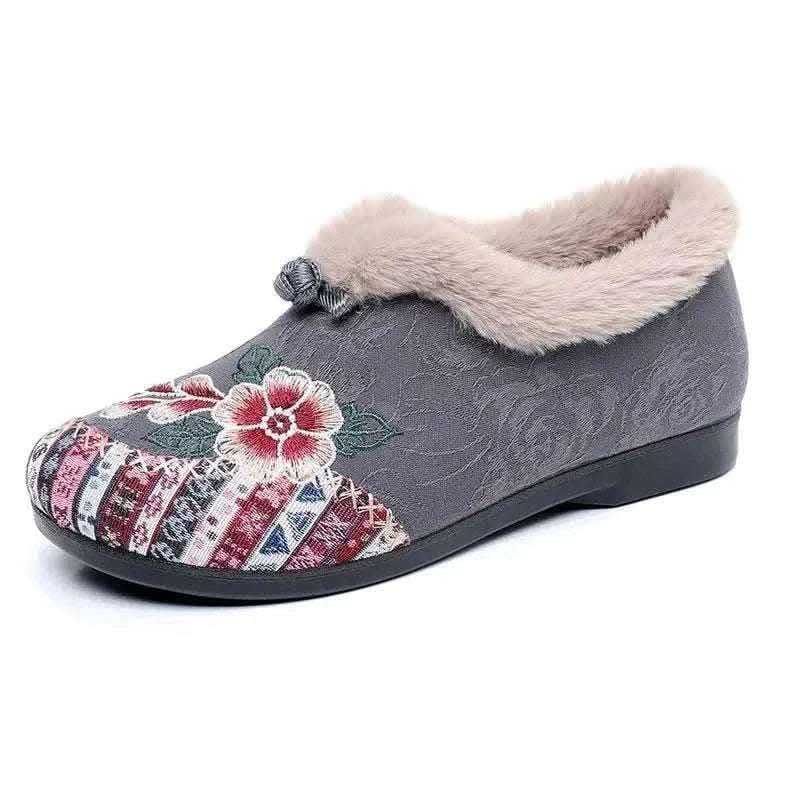 Winter Women's Fashion Non-Slip Flat Shoes Lightweight Casual Soft Snow Shoes Comfortable Plugging Thickening Warm Shoes.