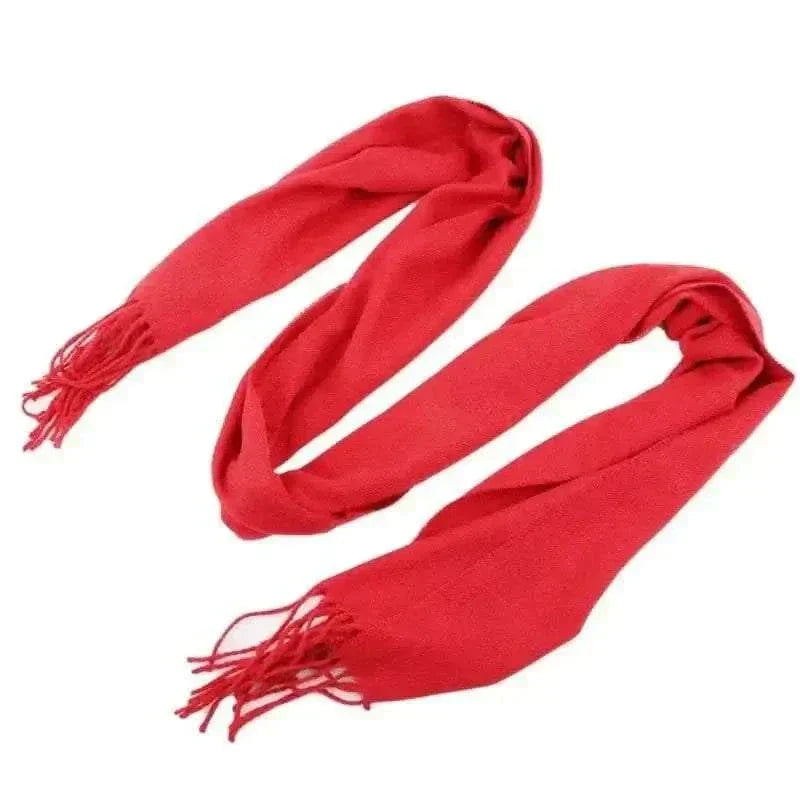 Wool Scarves Winter Soft Warm Cashmere Shawl Thickened Long Tassel Shawl Warm Scarf Fashion Solid Color Women Man Scarf.
