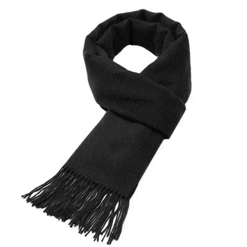 Wool Scarves Winter Soft Warm Cashmere Shawl Thickened Long Tassel Shawl Warm Scarf Fashion Solid Color Women Man Scarf.