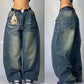  Men's Fashion Style Store Blue / XL Y2K New Gothic Retro Miss Me Boot Cut Jeans