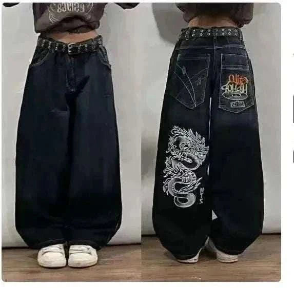  Men's Fashion Style Store Fuchsia / S Y2K New Gothic Retro Miss Me Boot Cut Jeans