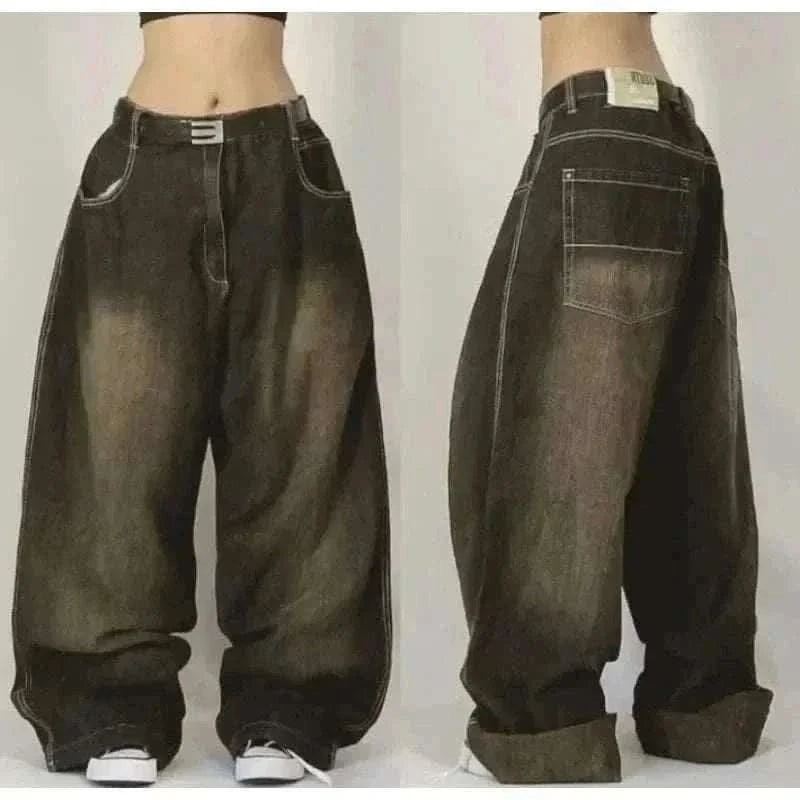  Men's Fashion Style Store Pink / XXXL Y2K New Gothic Retro Miss Me Boot Cut Jeans